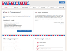 Tablet Screenshot of postcrossing.com